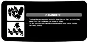 DR POWER SB11122XEN 62V Brushless Snow Blower - Labels1