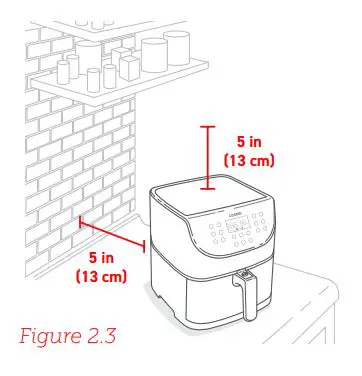 COSORI CP158-AF Premium 5.8-Quart Air Fryer User Manual - Figure 2.3