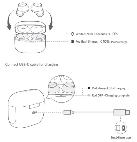 earfun TW102 Free Mini True Wireless Earbuds- Charging