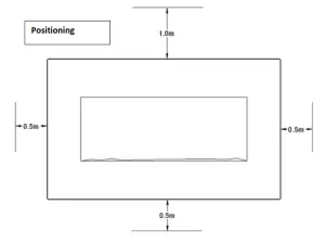 Coopers OF STORTFORD H766 Wall Mounted Fireplace- Positioning
