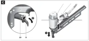 BOSCH GSN 90 34 DK Professional Pneumatic Pneumatic Nailer - 4