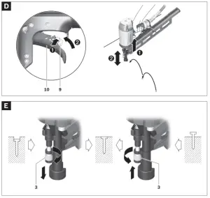 BOSCH GSN 90 34 DK Professional Pneumatic Pneumatic Nailer - 5