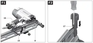 BOSCH GSN 90 34 DK Professional Pneumatic Pneumatic Nailer - 6