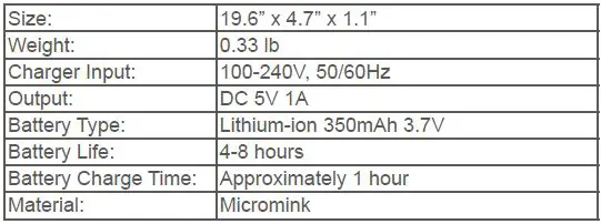Product Specifications