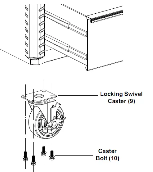 U S GENERAL 57517 34 Inch Full Bank Services Cart FIG 3