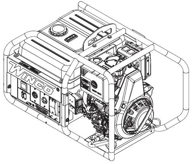 WINCO W6010DE I Protable Generators Kohler Diesel 6000 Watt - Cover
