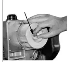 WINCO W6010DE I Protable Generators Kohler Diesel 6000 Watt - Remove the wing nut