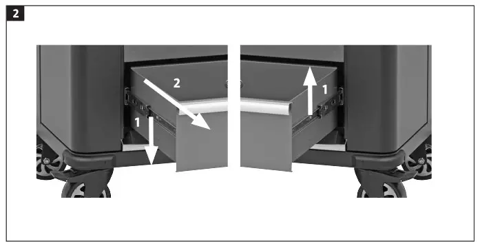 Hard Head 006418 Tool Cabinet On Wheels- 2