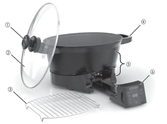 BLACK DECKER MCD900BBD 7 Quarts Digital Multicooker- PARTS