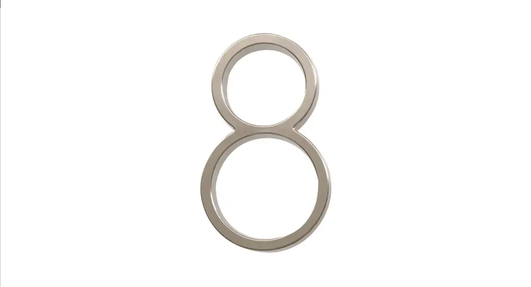 Everbilt 30886 5 In. Satin Nickel Floating Or Flush Plated House Number 8 Instructions