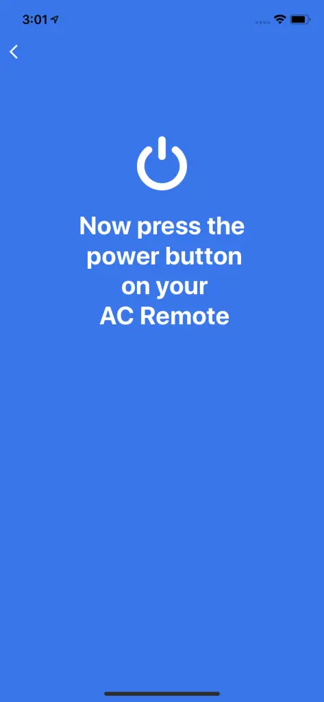 Confirm Press Power AC