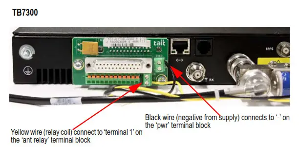 tait TBCA03-10 Antenna Relay- Installation 6