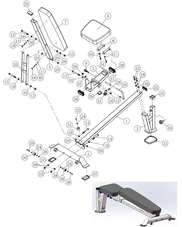 BODYCRAFT 57999 Flat Incline Decline System Bench Owner's-fig 22