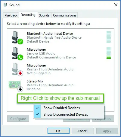 VEC SP-300BT Bluetooth Transcription Headset - sound setting