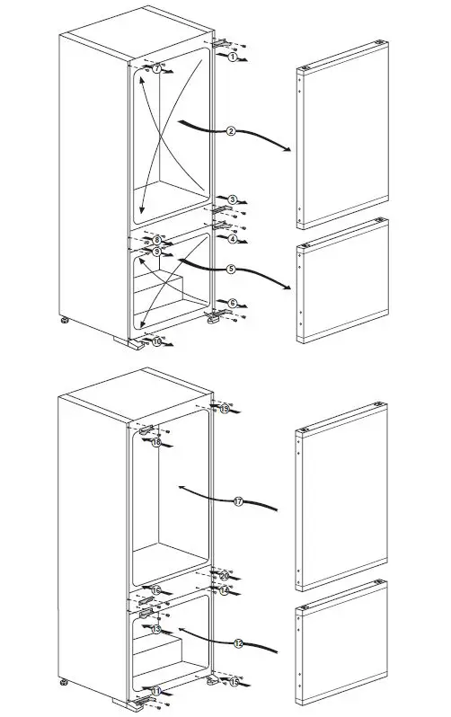 Blomberg KND4554VI Full-Integrated Frost Free Combi 4