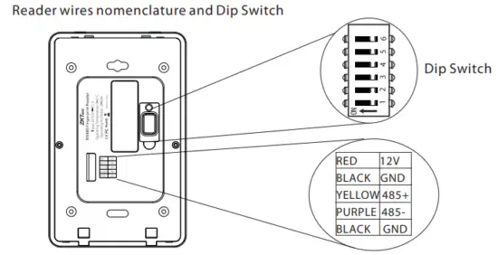 ZKTECO FR1500S Fingerprint Proximity Card Reader Outdoor - Wiring Terminals