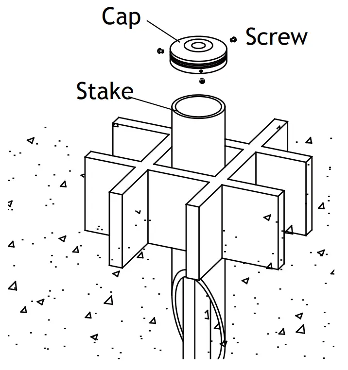 AMP Lighting AAL 1037 A BK Low Voltage Landscape Lighting - Cap from Stake