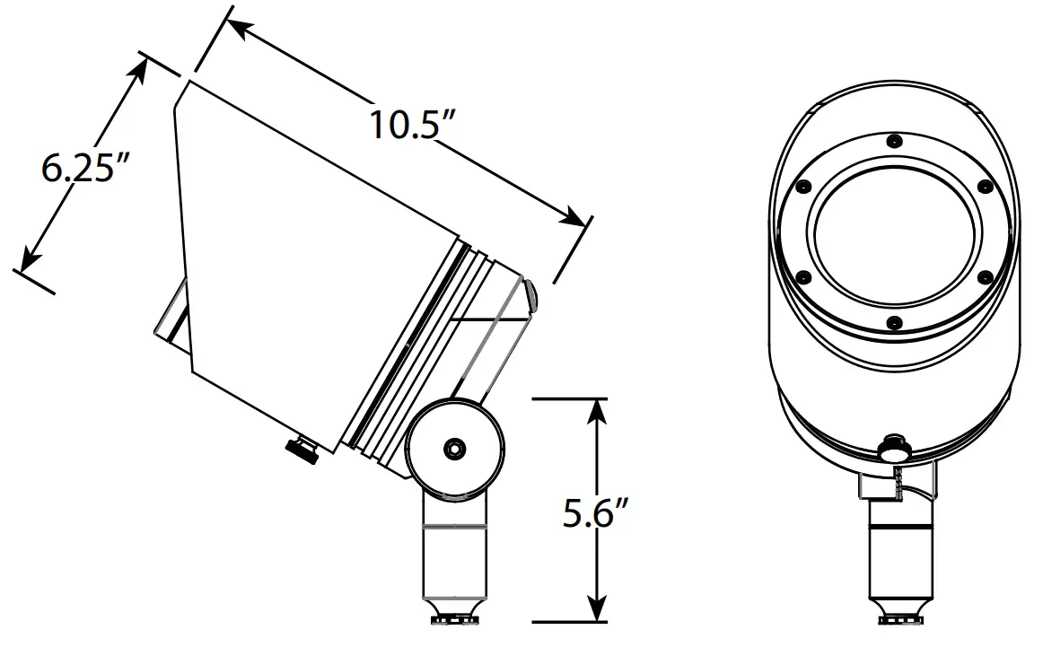 AMP Lighting AAL 1037 A BK Low Voltage Landscape Lighting - fig