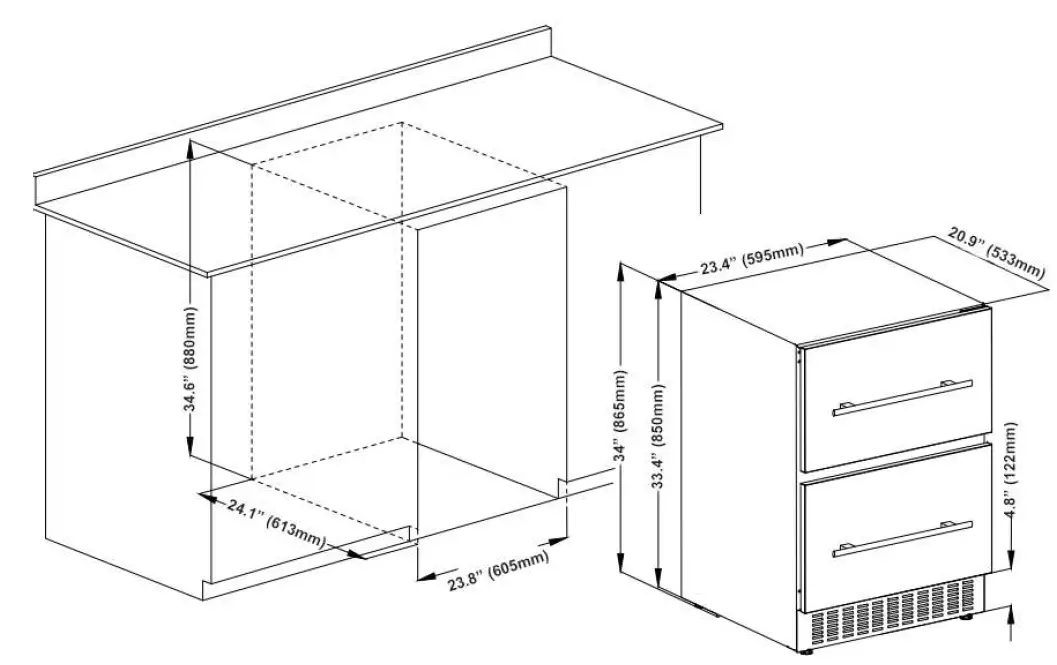 EQUATOR DR 5122 Drawer Refrigerator 3
