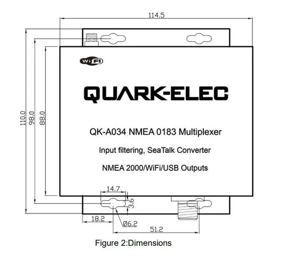 QUARK-ELEC -QK-A034 -NMEA -0183x- 3- and- SeaTalk1- to- NMEA- 2000- Converter-fig-1