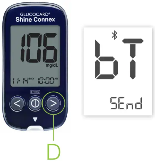 Display glucose meter scree