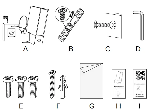 Netatmo NOC01 UK Smart Outdoor Camera - parts