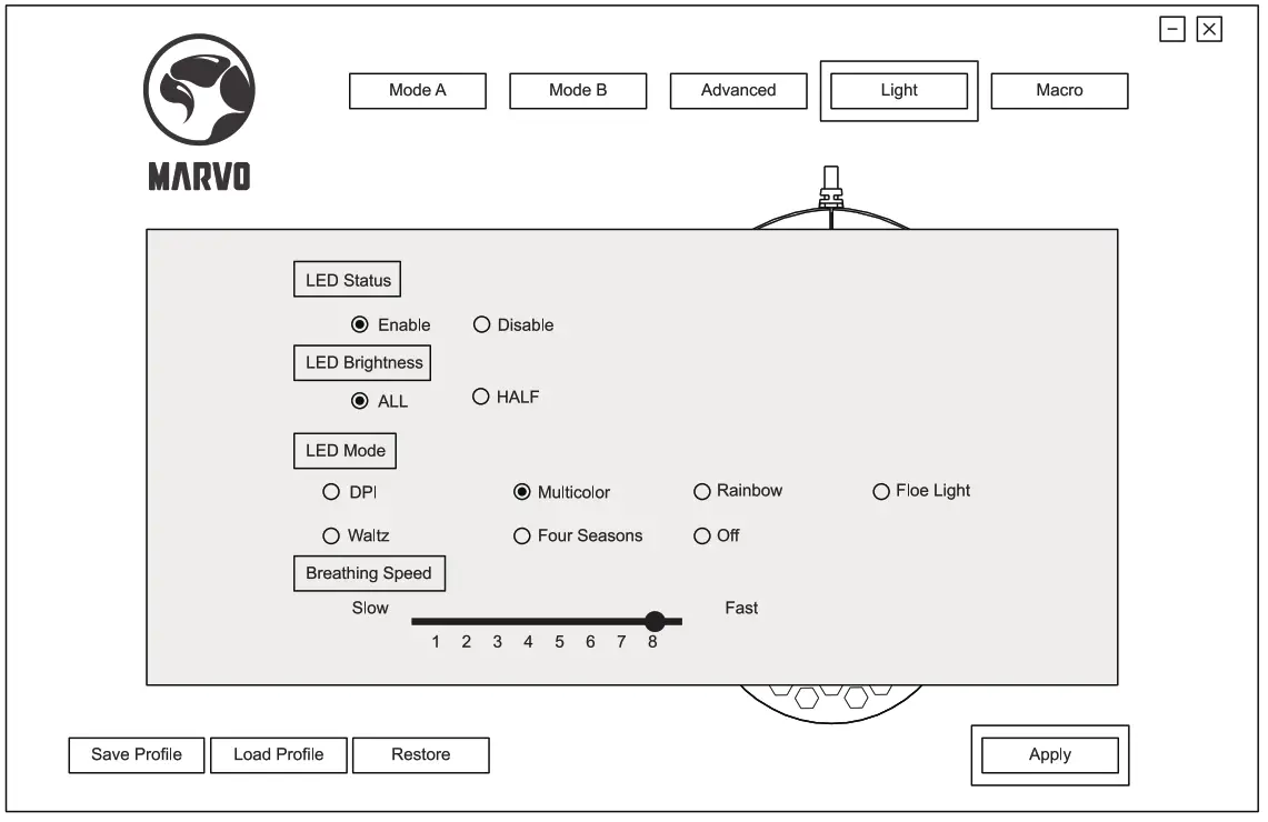 MARVO MH01 Headset and Mouse Gaming Combo - fig 8