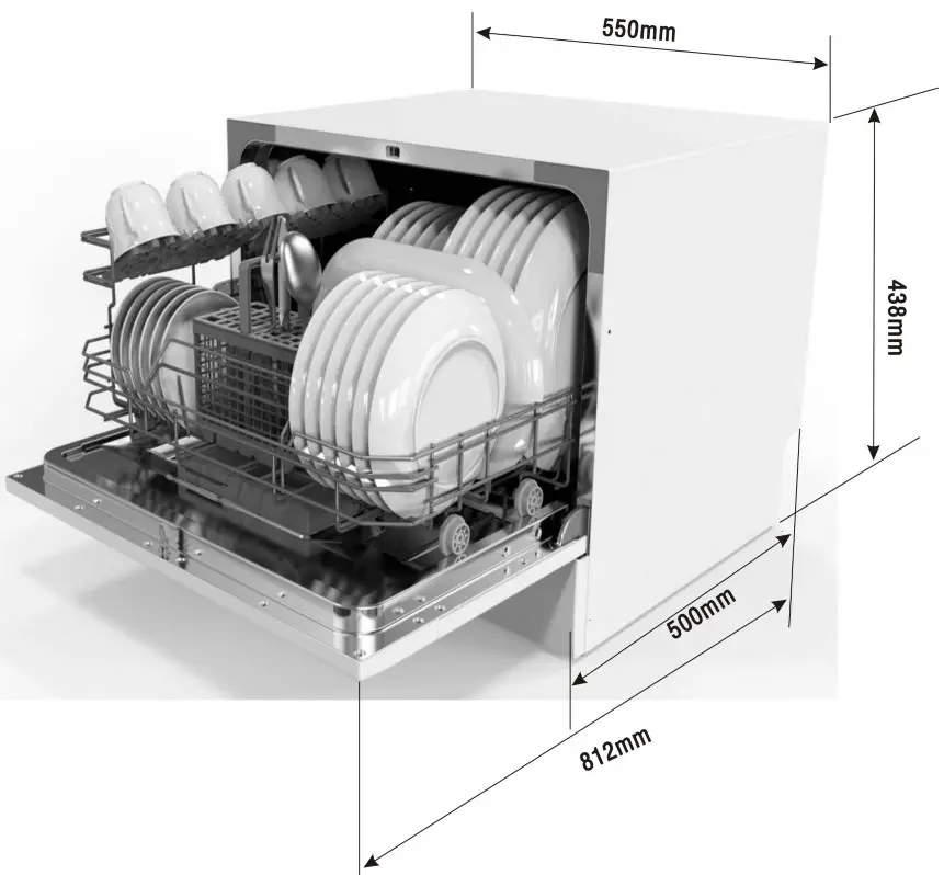 kogan Benchtop Dishwasher -Technical Information