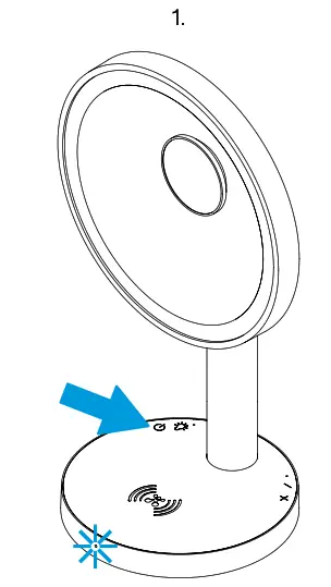 atomi 9 Inch Vanity Mirror with Bluetooth Speaker and USB Port - Bluetooth