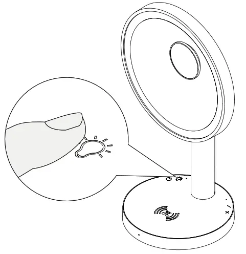 atomi 9 Inch Vanity Mirror with Bluetooth Speaker and USB Port - Light Controls