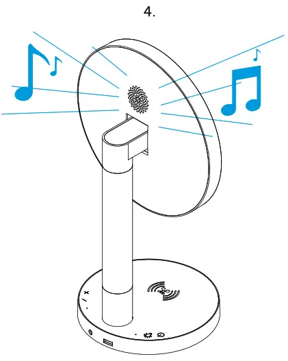 atomi 9 Inch Vanity Mirror with Bluetooth Speaker and USB Port - Vanity miror