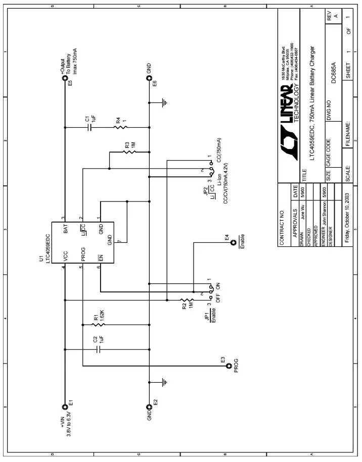 LINEAR TECHNOLOGY LTC4059 750mA Battery Charger - fig