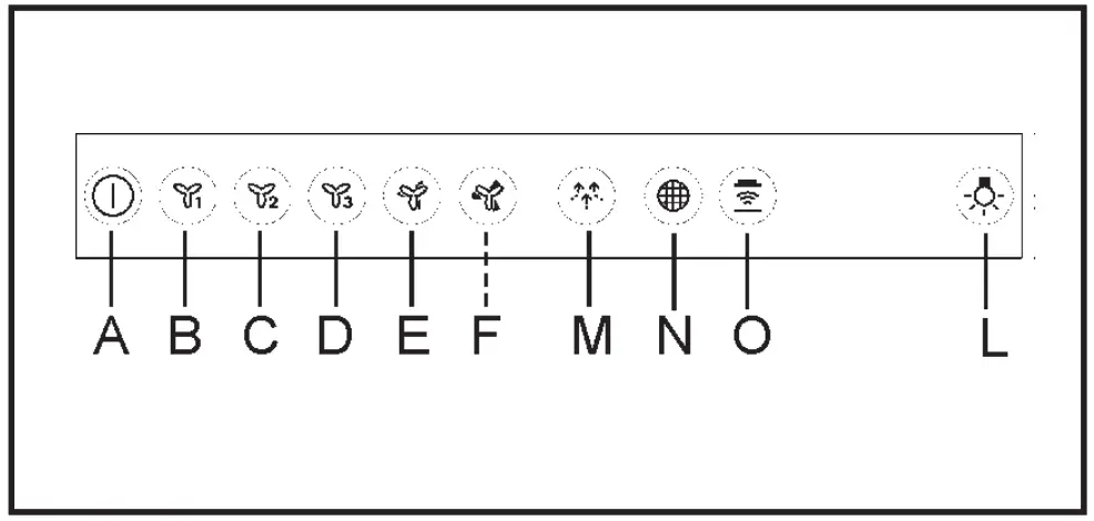Electrolux EFI739X 90cm Stainless Steel Wall Mounted Hood - CONTROLS
