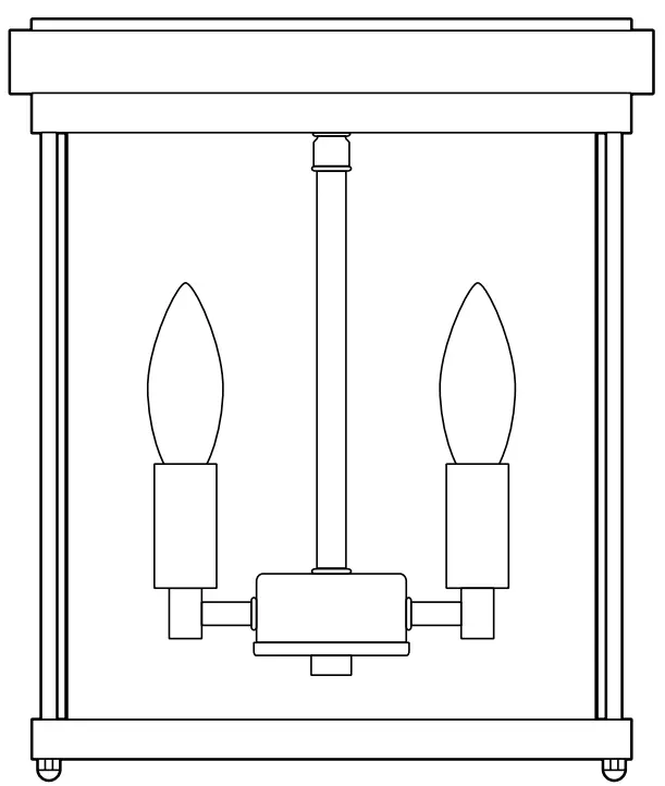 HOME DECORATORS HB1079-310 Interior Incandescent Ceiling Flush Mount -