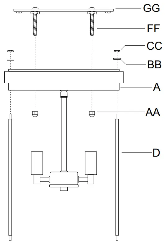 HOME DECORATORS HB1079-310 Interior Incandescent Ceiling Flush Mount - Mounting the fixture