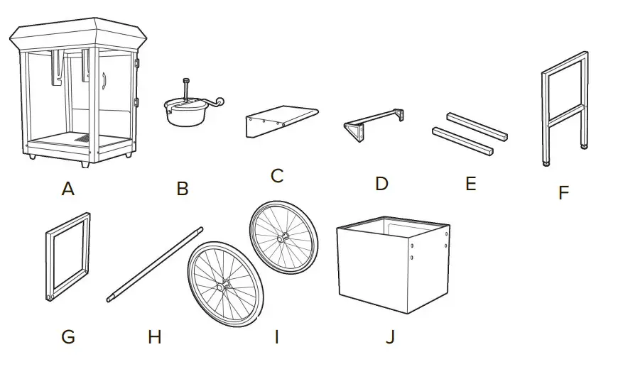 CARNIVAL KING NP08004 Popcorn Carts - Assembly