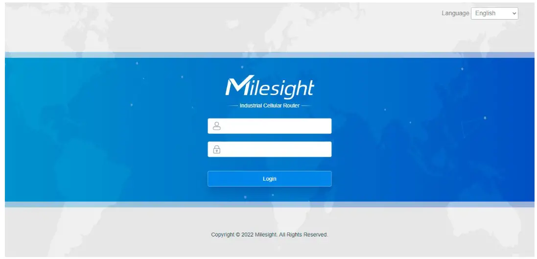 Milesight UR75 Ultra Series Industrial Router - Login