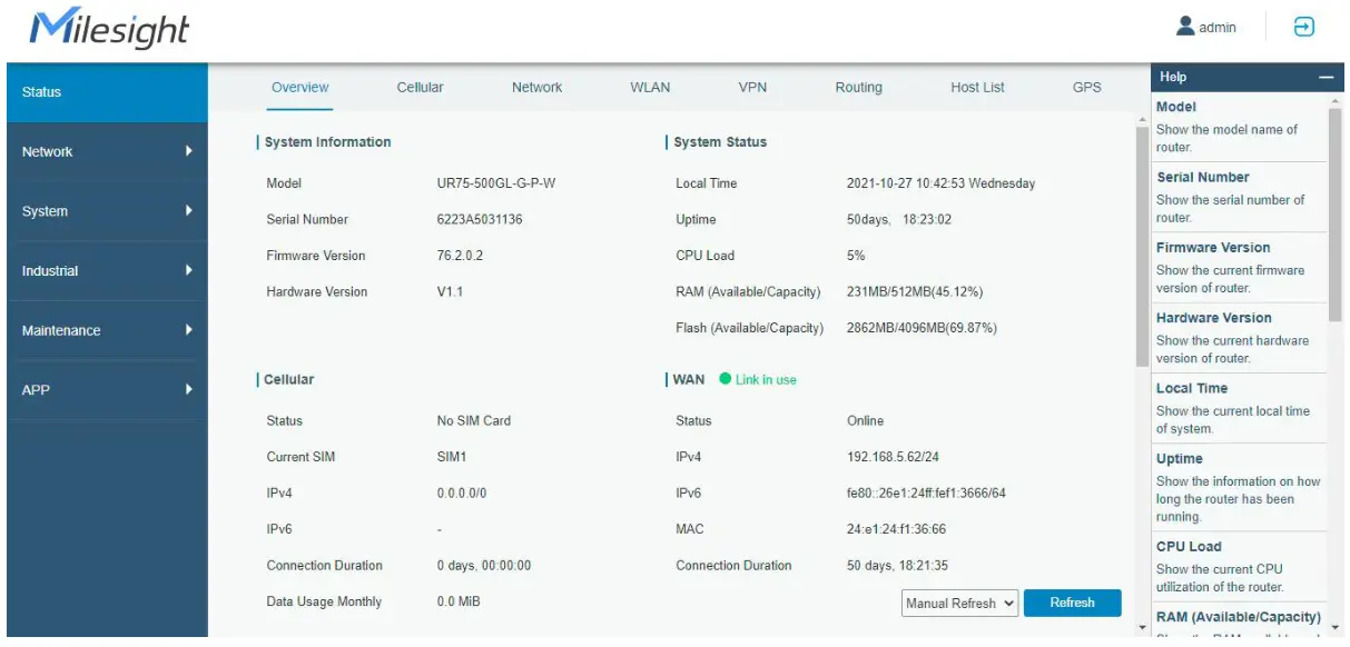 Milesight UR75 Ultra Series Industrial Router - device.