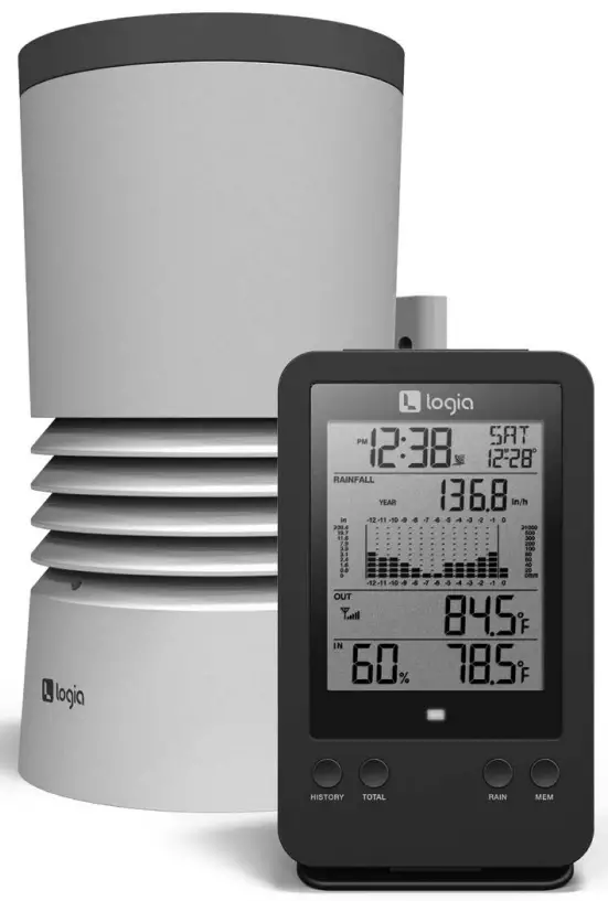 logia LOWSB315B 3 in 1 Rain Sensor and LCD Display with Built In Hygro Thermo Sensor