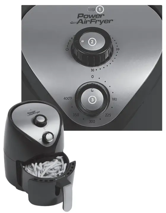 Intertek YJ-803 Power AirFryer - Control Panel