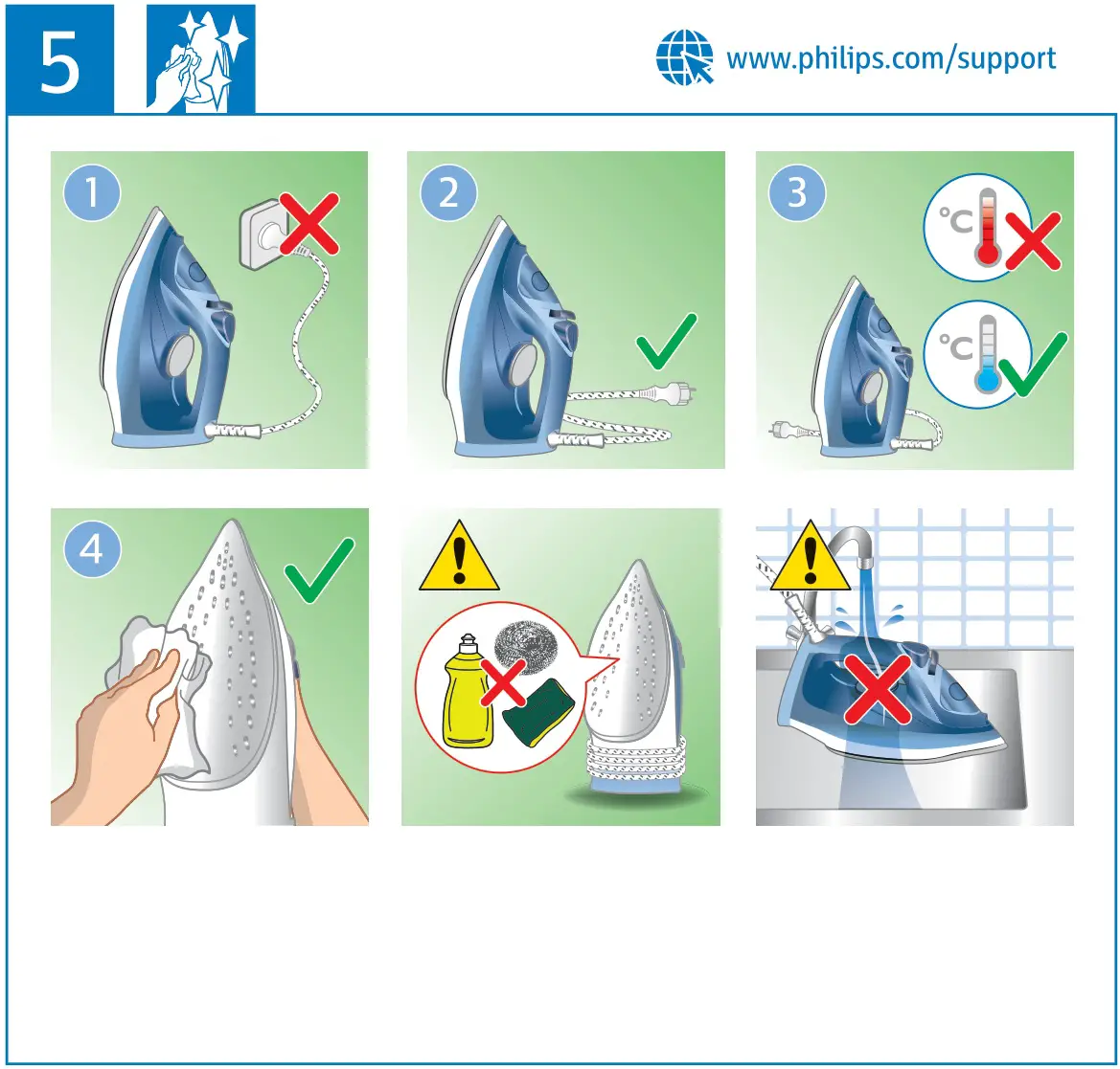 PHILIPS 3000 Series Steam Iron - Figure 5