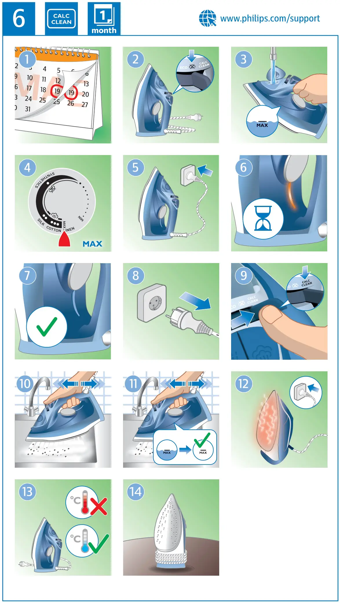 PHILIPS 3000 Series Steam Iron - Figure 6