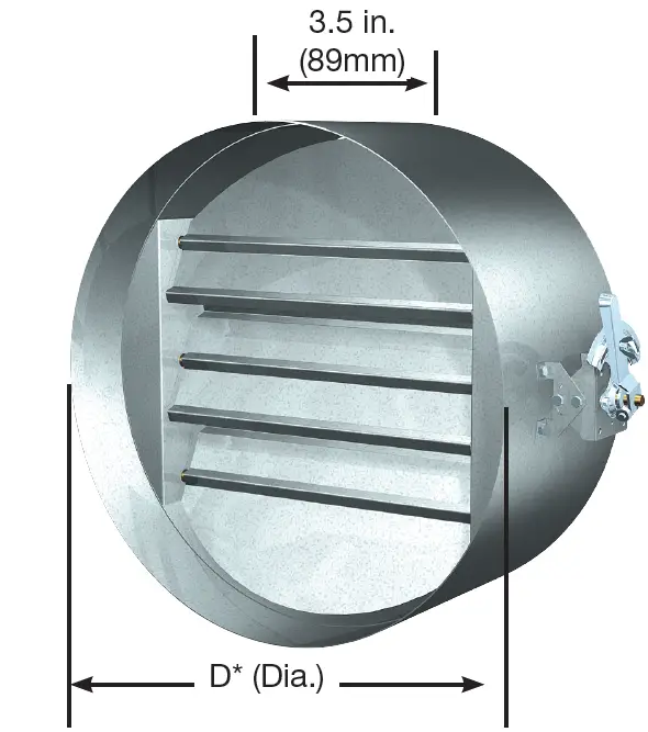 GREENHECK VCDRM-50 Round Multi-Blade Control Damper 01