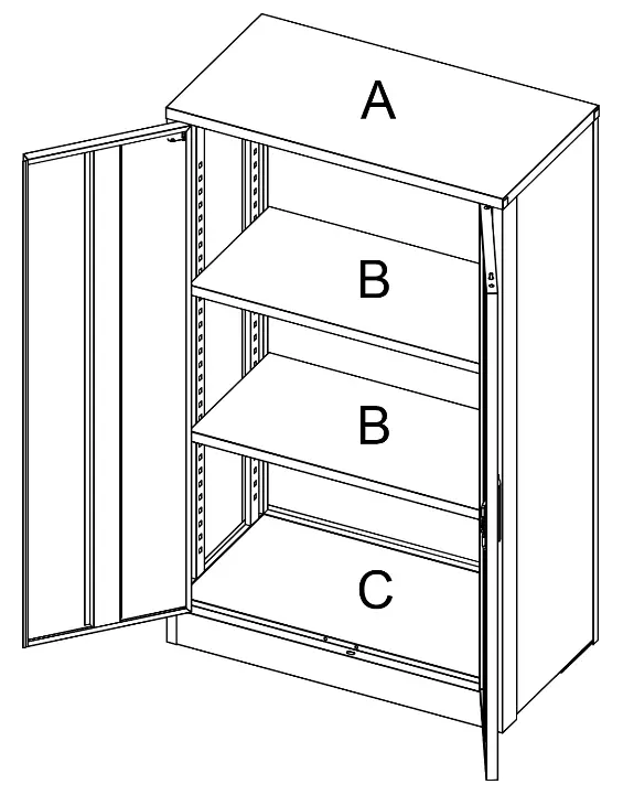 Tatahance W124747827 Z Black Locking Metal File Cabinet - fig5