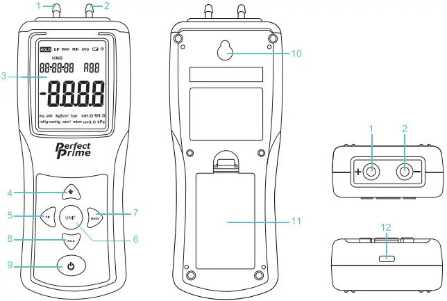 PerfectPrime AR1890 Digital Pressure Gauge-FIG3