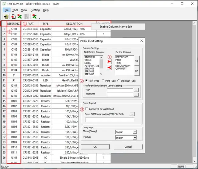 ALTAIR PollEx BOM - Environment 1