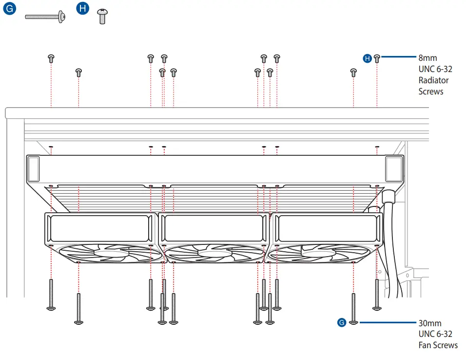 Installing the radiator