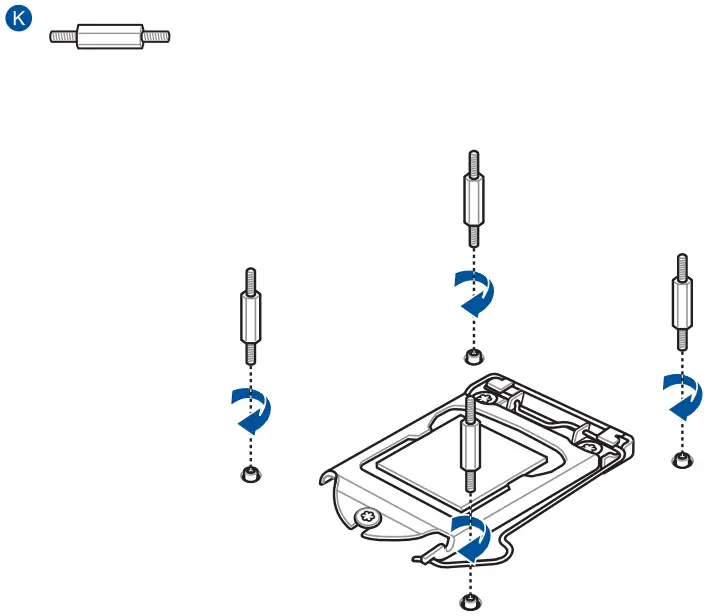 Install the Intel standoff screws