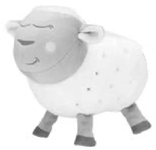 BADABULLE B015007 Lulu Lamp Musical Projection Night Light