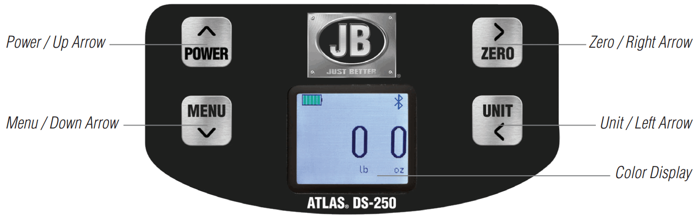 JB DS 250 Atlas Wireless Digital Refrigerant Scale with Wired Handset - FIGURE 2